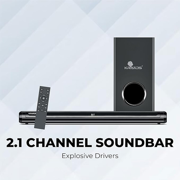 Buy Kratos 2.1 CH Rave 180 Wired Subwoofer Sound Bar - Vasanth and Co